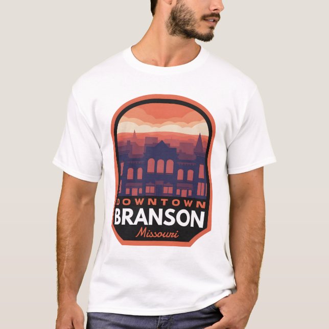 T-shirt Centre-ville historique de Branson Missouri (Devant)
