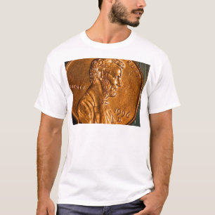 T-shirt Cents Lincoln de cuivre de penny