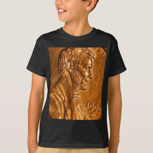 T-shirt Cents Lincoln de cuivre de penny