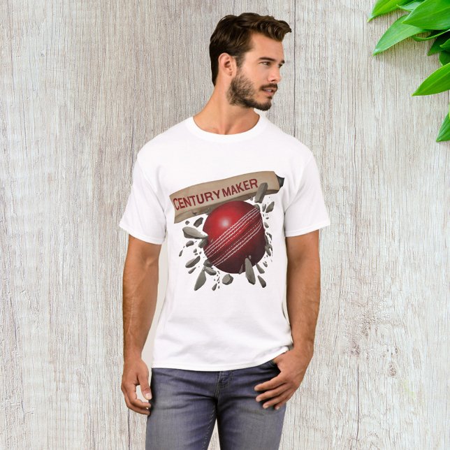 T-shirt Century Maker Cricket Bat et Ball Sports (Créateur téléchargé)