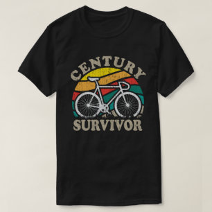 T-shirt Century Survivor 100 Mile Bicycle Road Cycling