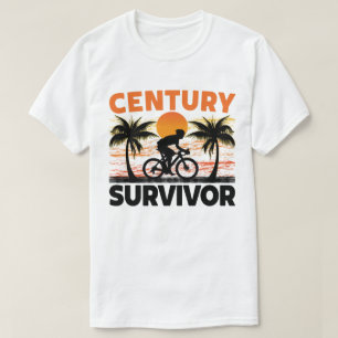 T-shirt Century Survivor 100 Mile Bicycle Road Cycling