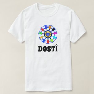 T-shirt cercle d'amis tenant la main. amitié