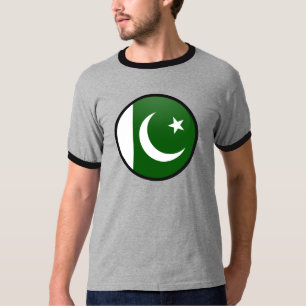 T-shirt Cercle de drapeau de qualité du Pakistan