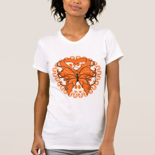 T-shirt Cercle de papillon de leucémie des rubans