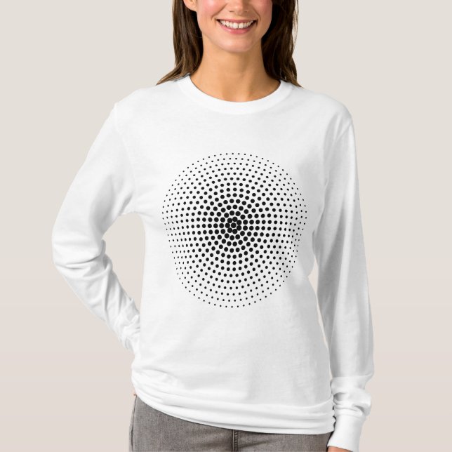 T-shirt Cercle demi-ton 03 - Noir (Devant)