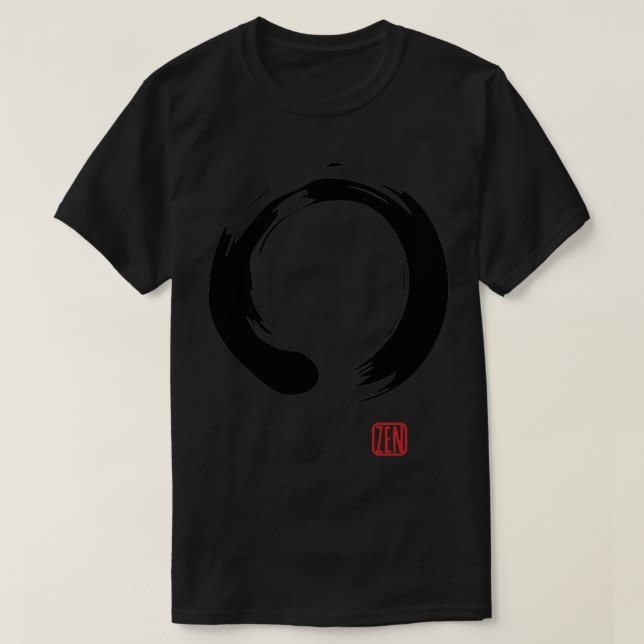 T-shirt Cercle Enso bouddhiste de calligraphie zen (Design devant)