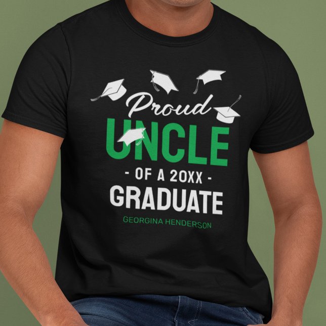T-shirt Cercle vert noir fier 2025 Diplômé (Créateur téléchargé)