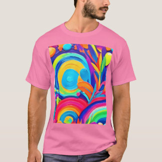 T-shirt Cercles Abstraits colorés Peinture