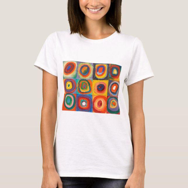 T-shirt Cercles concentrés Carré de Kandinsky (Devant)