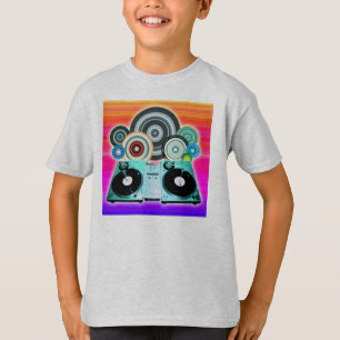 T-shirt Cercles de Tourne-disque DJ
