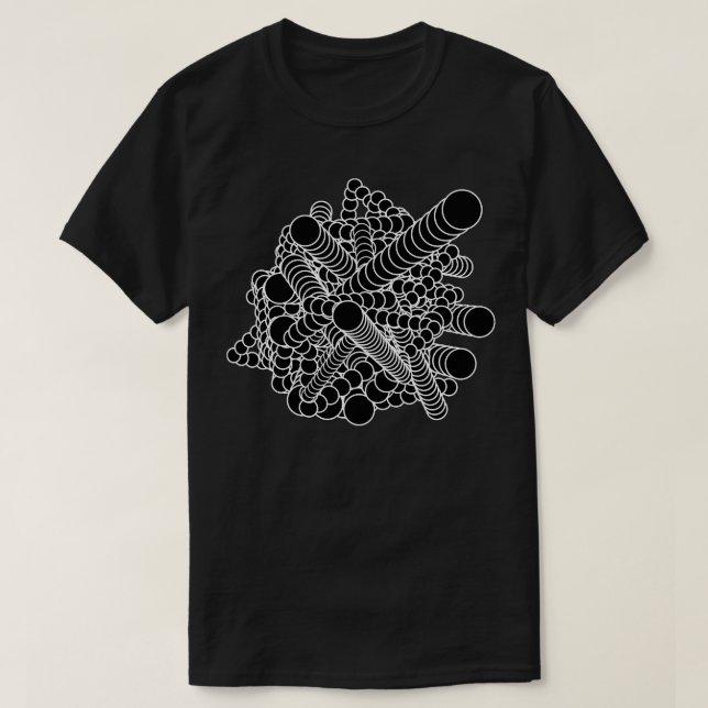 T-shirt cercles tubes géométriques (Design devant)