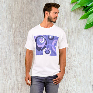 T-shirt Cercles violets abstraits géométriques du milieu d