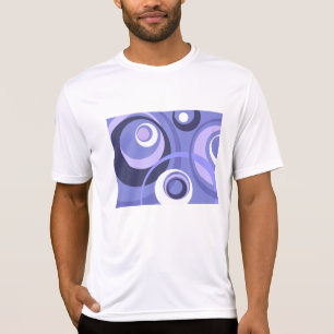 T-shirt Cercles violets géométriques abstraits du milieu d