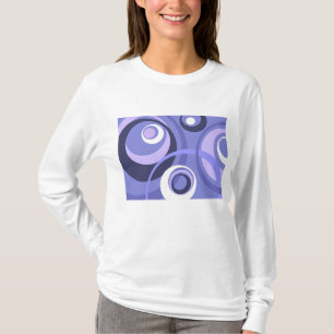 T-shirt Cercles violets géométriques abstraits du milieu d