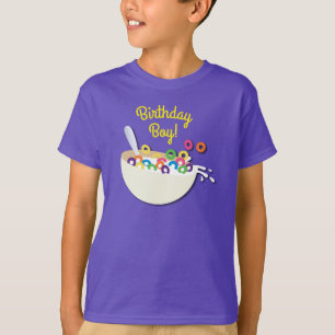 T-shirt Cereal Bowl Enfants Slepover Anniversaire fête mig
