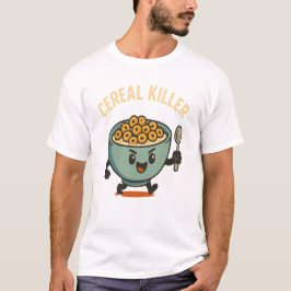 T-shirt Cereal Killer- Funny Breakfast Bowl Cartoon Food