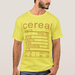 T-shirt céréale Nutrition Faits Drôle Thanksgiving