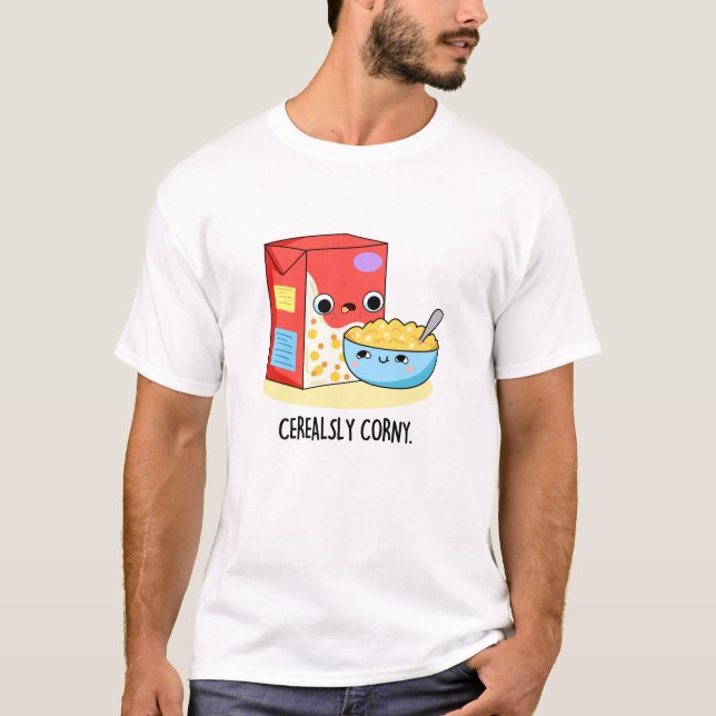 T-shirt Céréales Corny Funny Lait Céréal Pun (Devant)
