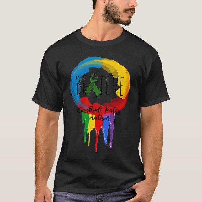 T-shirt Cerebral Palsy Autism Awareness Dreamcatcher  colo (Devant)