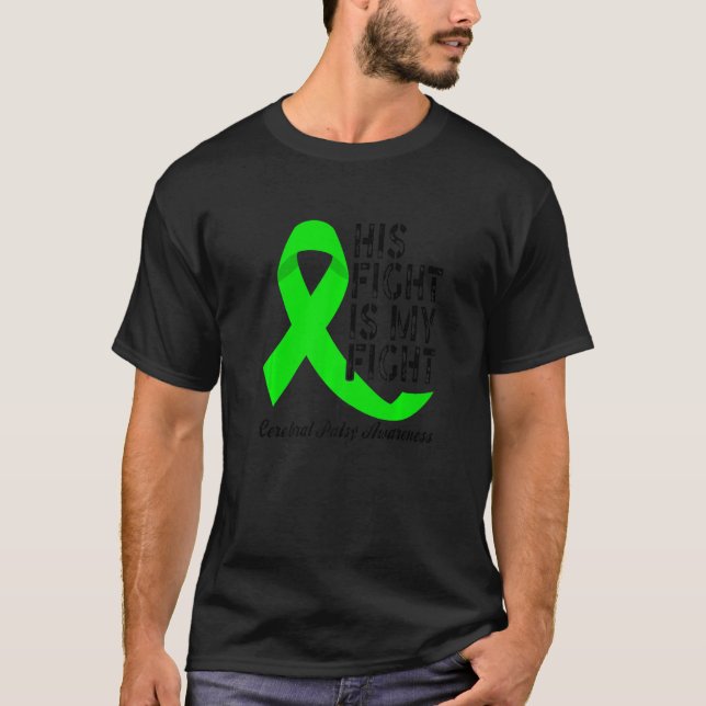 T-shirt Cérébral Palsy Conscience Son Combat Est Mon Bra D (Devant)