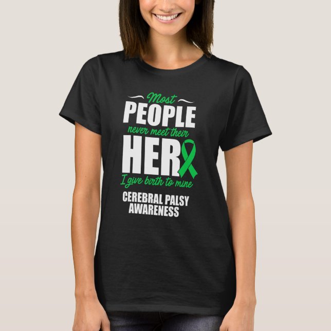 T-shirt Cérébral Palsy Cp Sensibilisation Héros Guerrier S (Devant)
