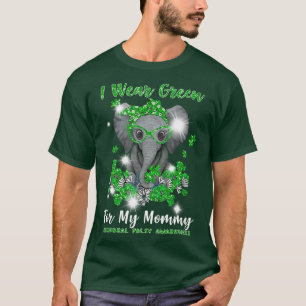 T-shirt Cérébral Palsy Elephant Je Porte Vert CP maman