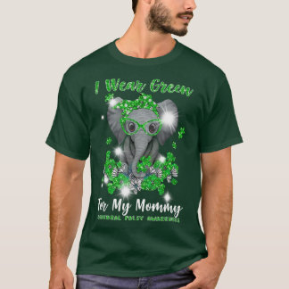 T-shirt Cérébral Palsy Elephant Je Porte Vert CP maman