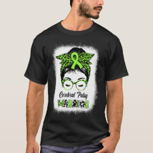 T-shirt Cérébral Palsy Warrior Messy Bun Femmes Maman Femm