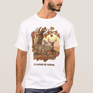 T-shirt Cerf blanc en automne Nouvelle-Angleterre Couleurs