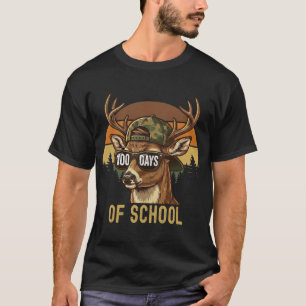 T-shirt Cerf Buck 100 Jours d'École Élève Enseignant Rétro