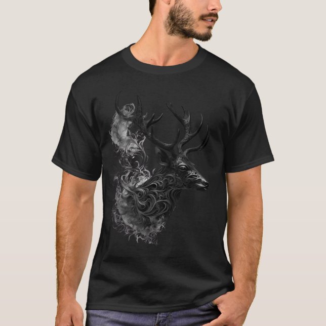 T-shirt Cerf de fumée (Devant)