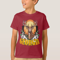 Cerf de Géorgie avec des roses