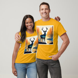 T-shirt Cerf de la forêt mystique