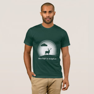 T-shirt Cerf majestueux en silhouette sous la lumière luna