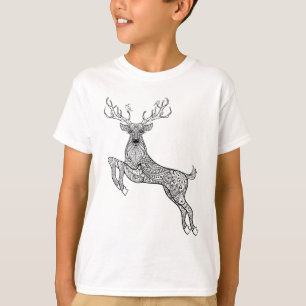 T-shirt Cerfs communs à cornes magiques avec le