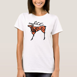 T-shirt Cerfs communs préhistoriques d'art de roche