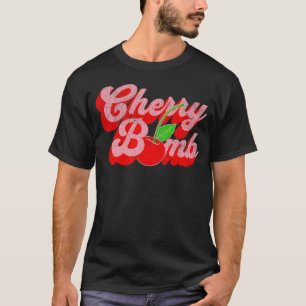 T-shirt Cerise Bombe Les années 70 mignonne