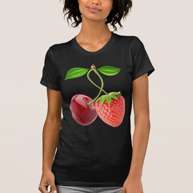 T-shirt Cerise et fraise ensemble (Devant)