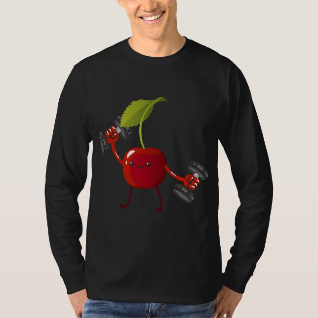 T-shirt Cerise, Fruit Costume d'entraînement Bodybuilding  (Devant)