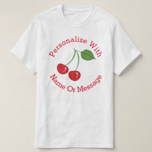 T-shirt Cerises rétro PERSONNALISÉES