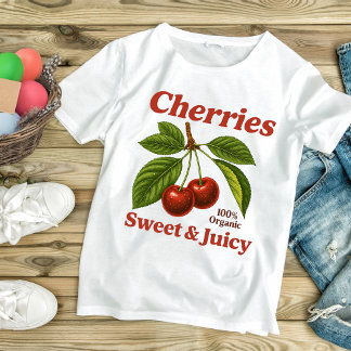T-shirt cerises sucrées et juteuses
