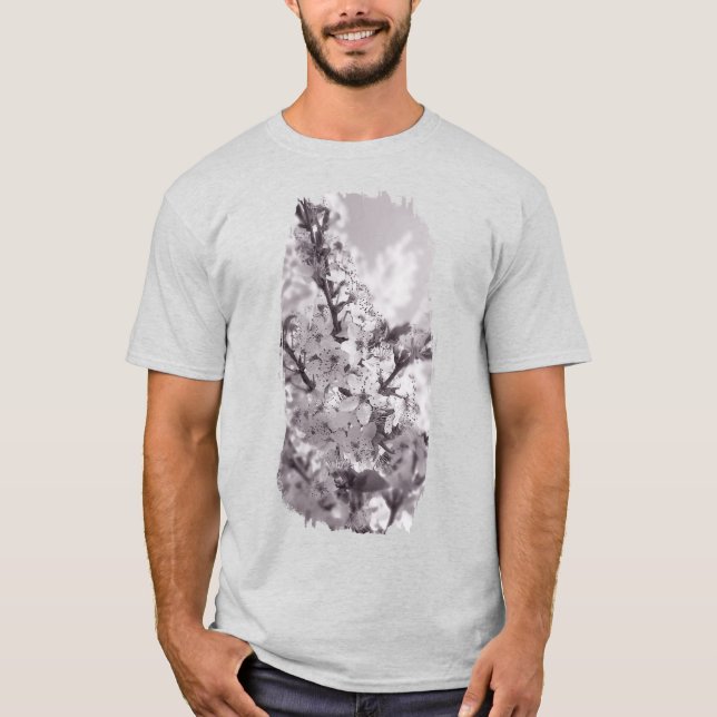 T-shirt Cerisier aigre Noir Et Blanc (Devant)