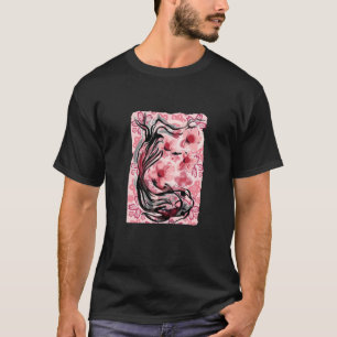 T-shirt Cerisier Fleur Koi Carpe Japonaise Printemps Nishi