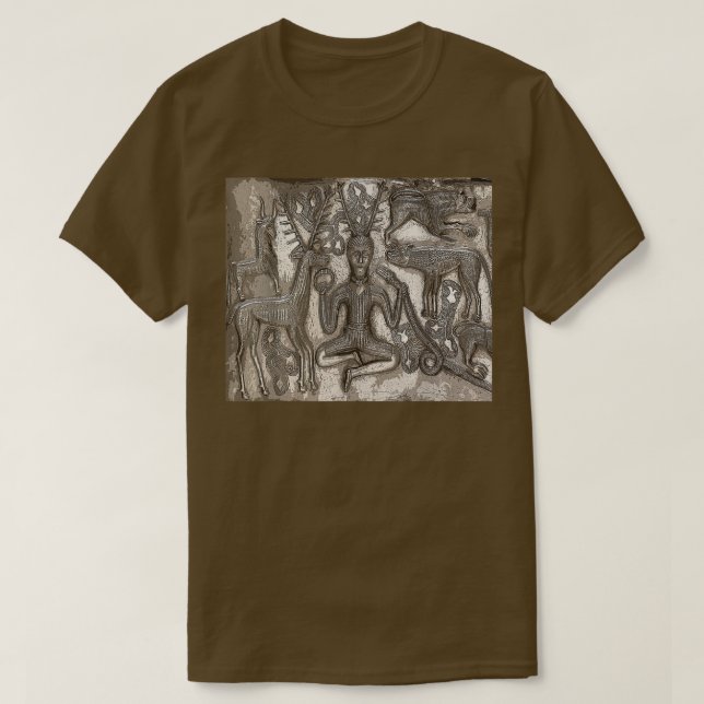 T-shirt Cernunnos Celtic Horn Dieu Paganisme Pagan Tee (Design devant)