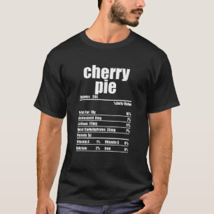 T-shirt Cerry Pie Nutrition Fiches Étiquette Thanksgiving 