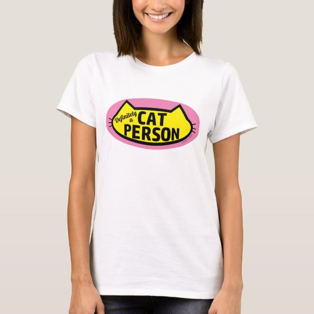 T-shirt Certainement une personne CAT Tête de chat Silhoue (Devant)