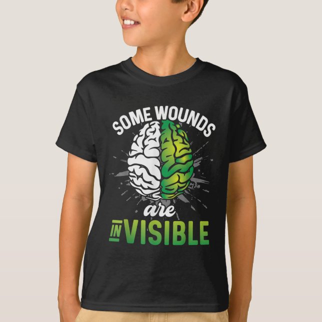 T-shirt Certaines blessures sont invisibles Sensibilisatio (Devant)