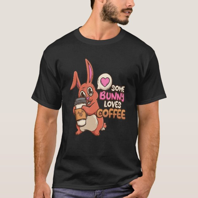 T-shirt Certains Bunny Aime Le Café Rabbit Les Amateurs De (Devant)