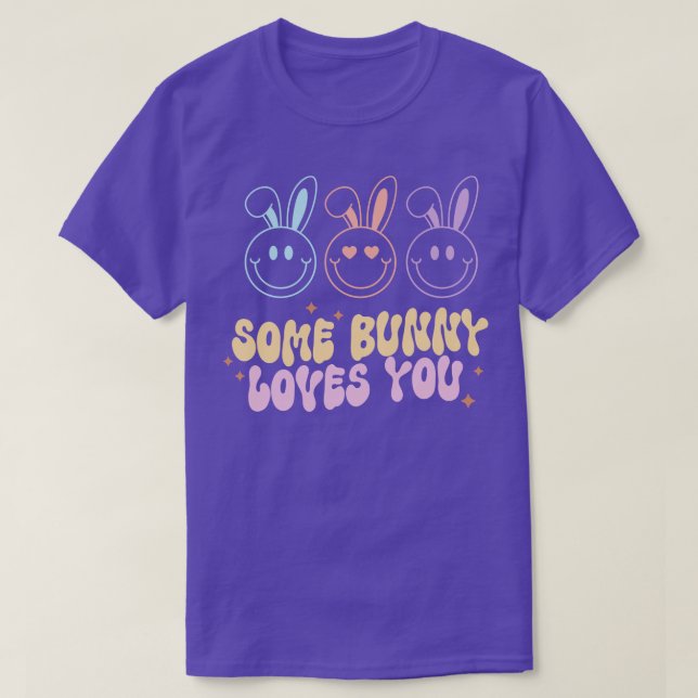 T-shirt Certains Bunny Vous Aime Bon Visage Cadeau Pâques (Design devant)